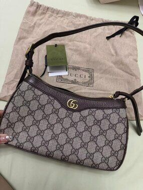 Gucci Ophidia GG Supreme Shoulder Bag Classic Monogram Canvas